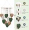 Boho Macrame Leaf Wall Hanging – Handmade Woven Feather & Yarn Tassel Tapestry, Wall Art Decor for Living Room, Bedroom, Office, Nursery, Apartment, 16 x 26 in (Brown & Green)